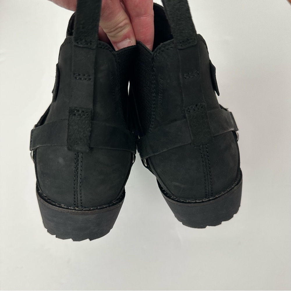 Teva De La Vina Dos Chelsea Ankle Boots Women 8 Black Leather Shoes - Picture 6 of 8